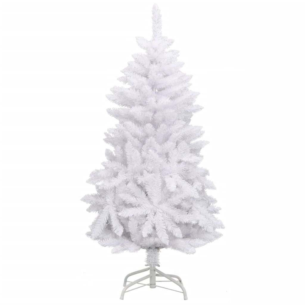 Artificial Hinged Christmas Tree with Stand White 120 cm