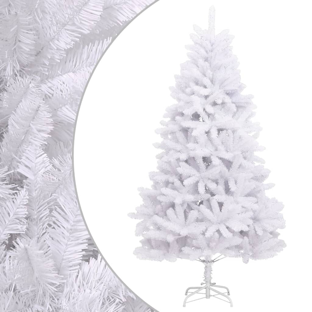 Artificial Hinged Christmas Tree with Stand White 240 cm