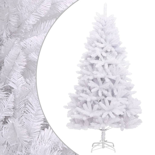 Artificial Hinged Christmas Tree with Stand White 240 cm