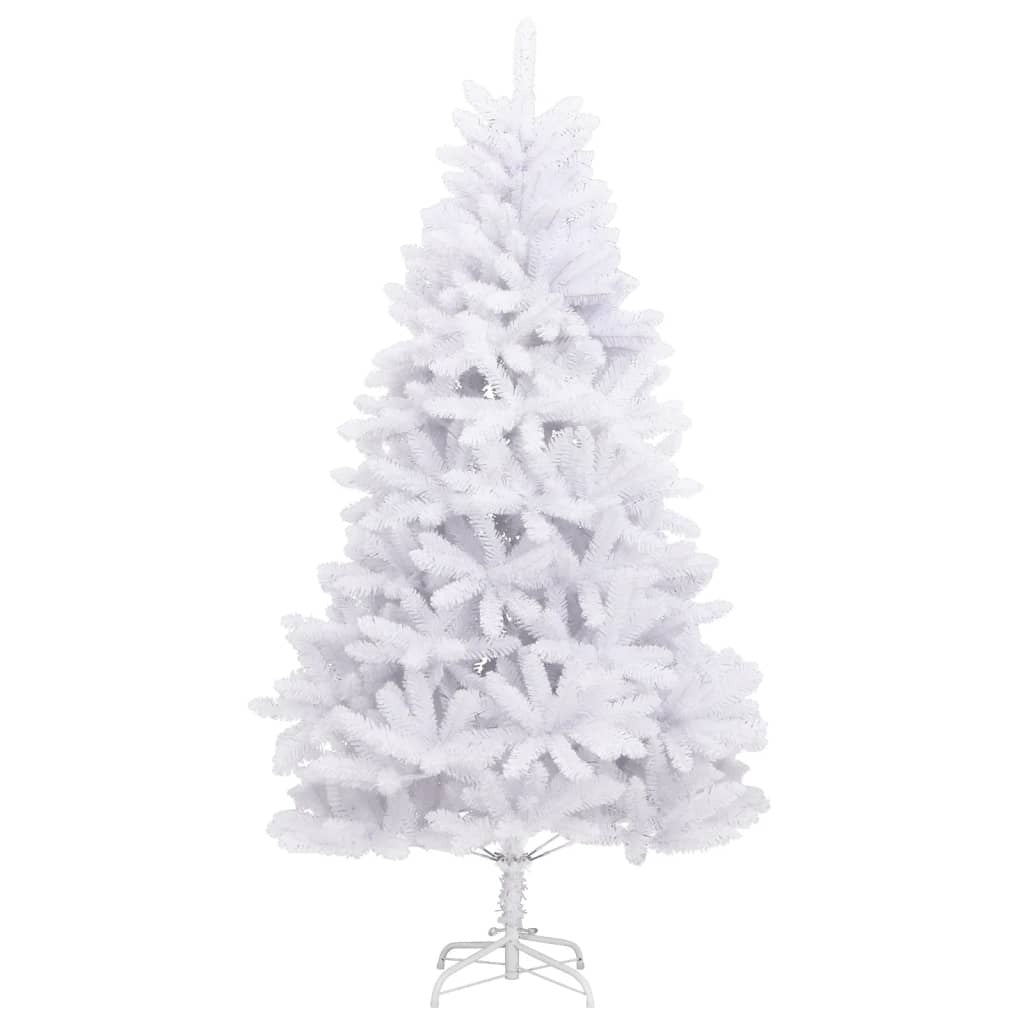 Artificial Hinged Christmas Tree with Stand White 240 cm