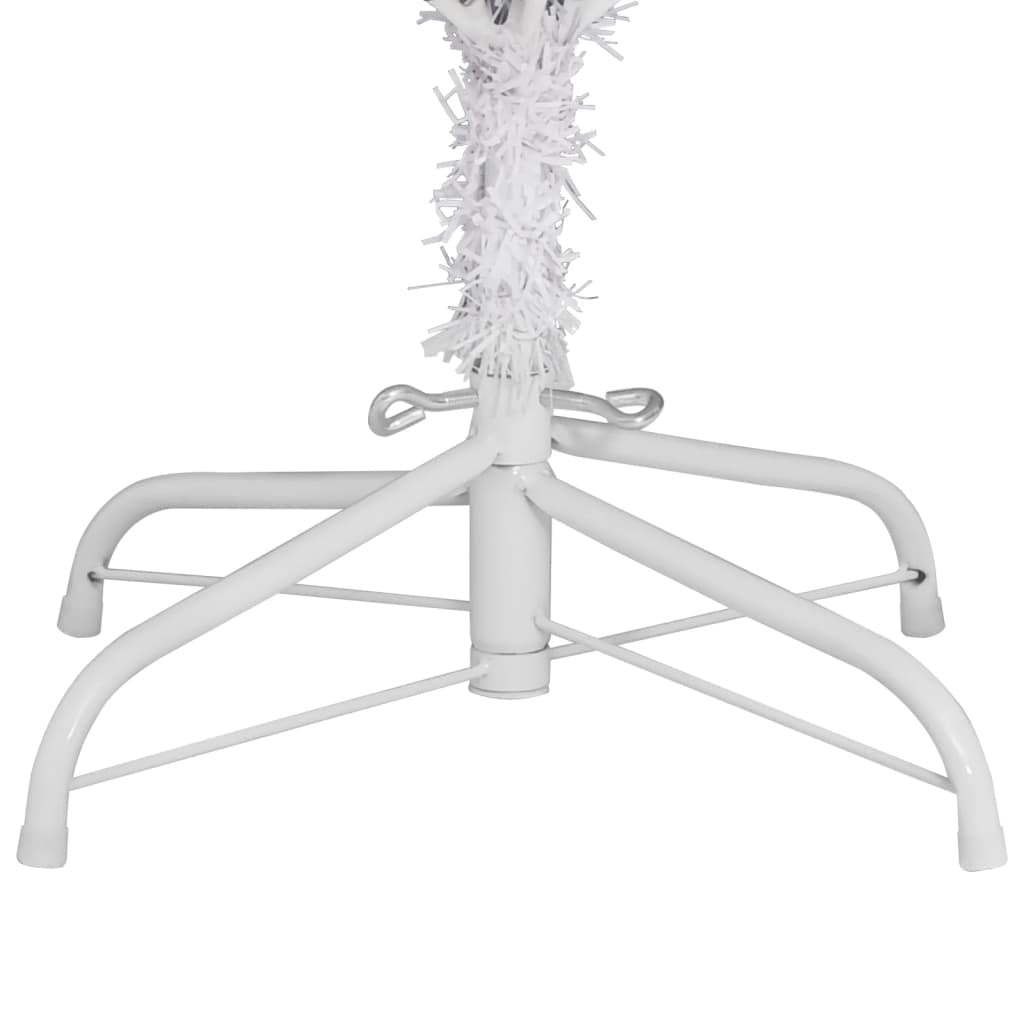 Artificial Hinged Christmas Tree with Stand White 240 cm