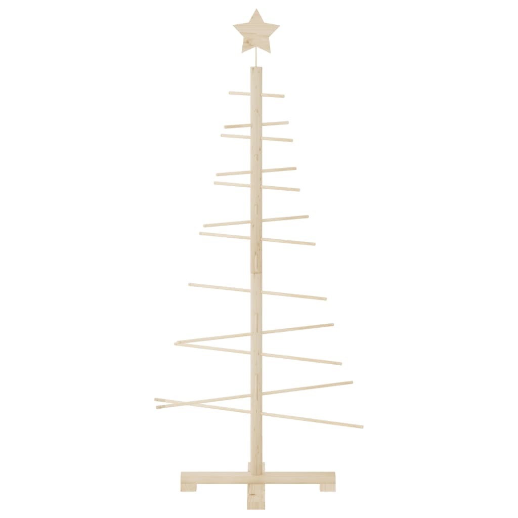 Wooden Christmas Tree for Decoration 125 cm Solid Wood Pine