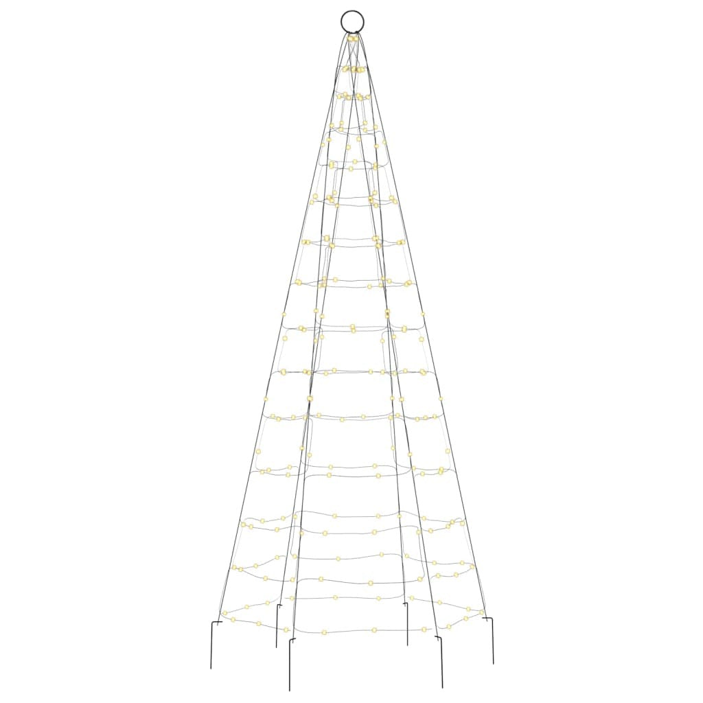 LED Christmas Tree on Flagpole 200 LEDs Warm White 180 cm