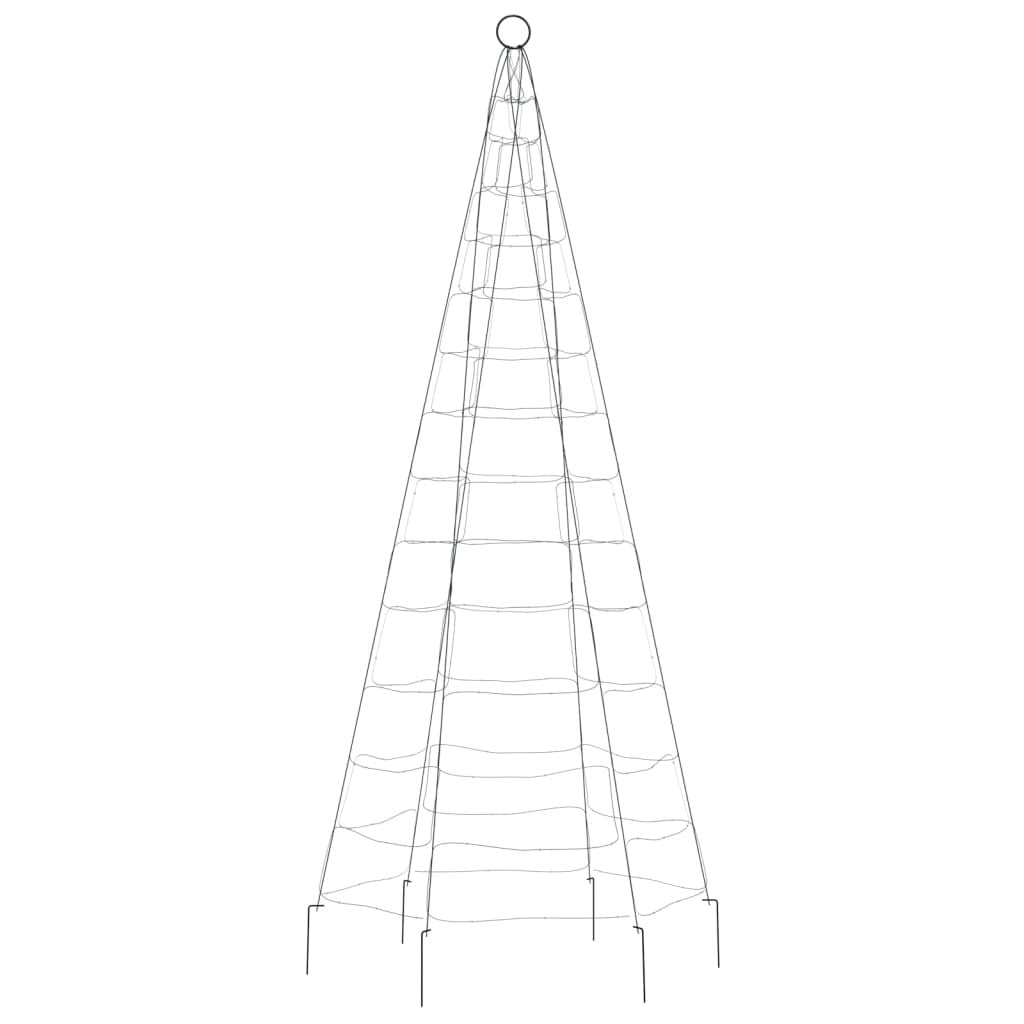 LED Christmas Tree on Flagpole 200 LEDs Warm White 180 cm