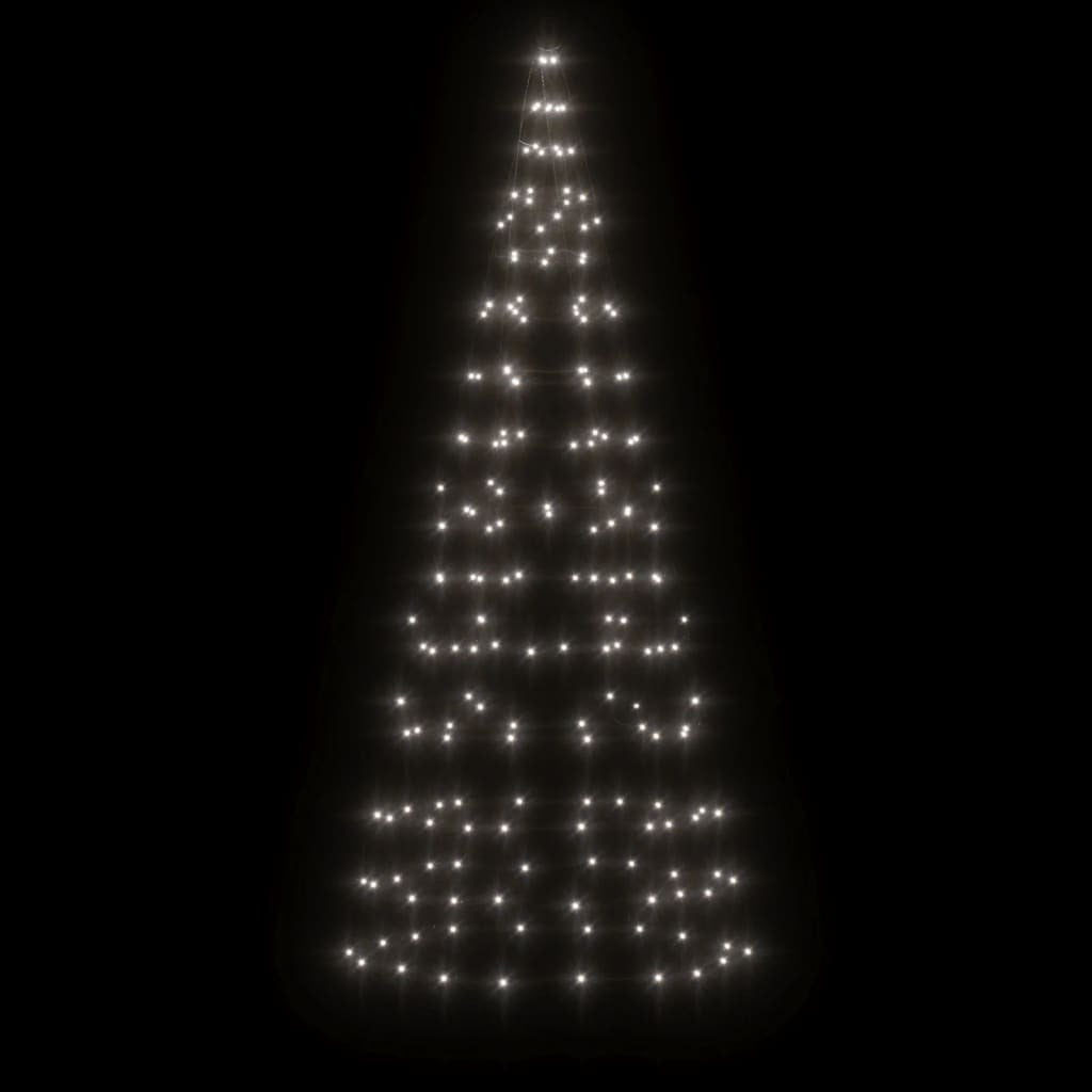 LED Christmas Tree on Flagpole 200 LEDs Cold White 180 cm