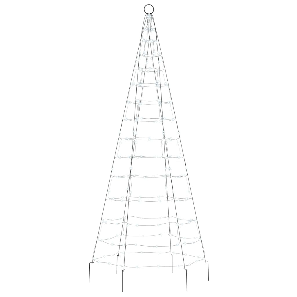 LED Christmas Tree on Flagpole 200 LEDs Cold White 180 cm