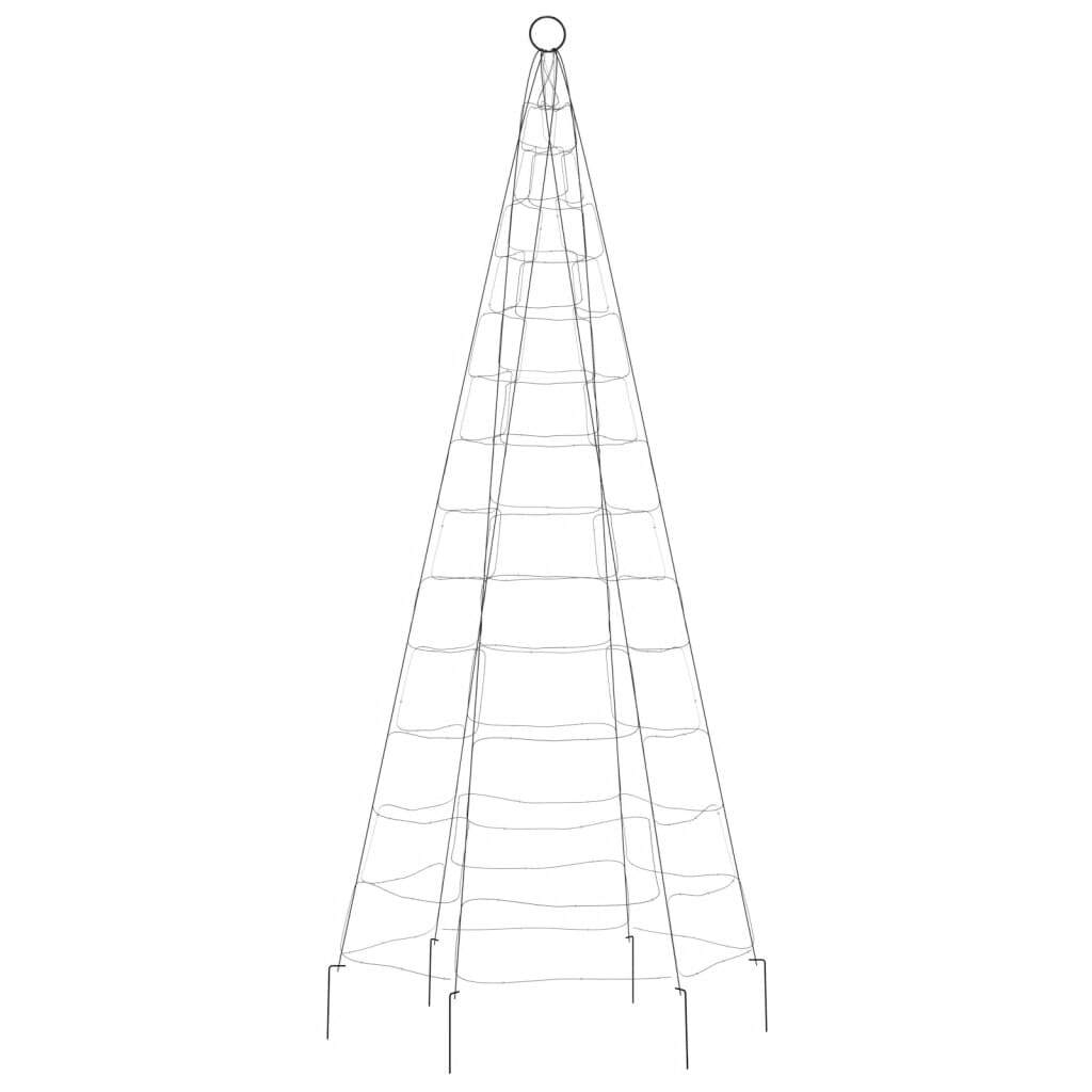 LED Christmas Tree on Flagpole 200 LEDs Cold White 180 cm