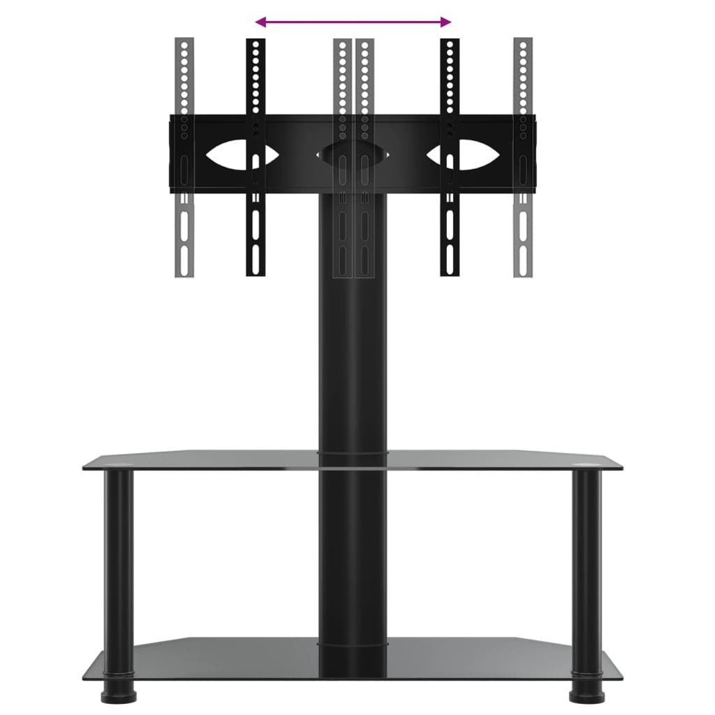 Corner TV Stand 2-Tiers for 32-70 Inch Black