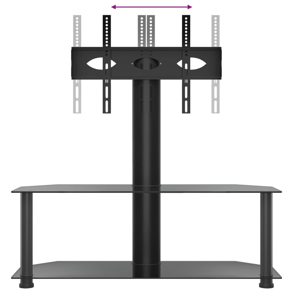 Corner TV Stand 2-Tiers for 32-70 Inch Black