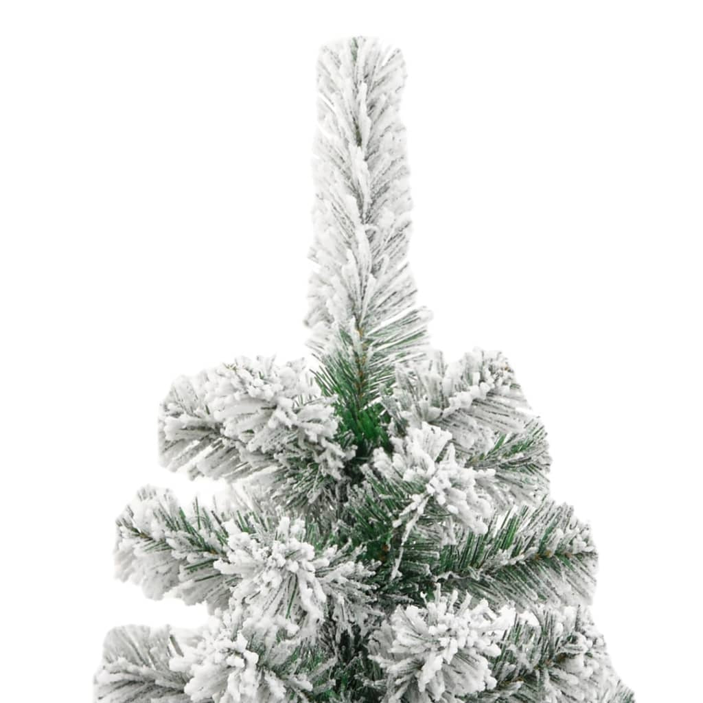 Artificial Hinged Christmas Tree with Flocked Snow 240 cm