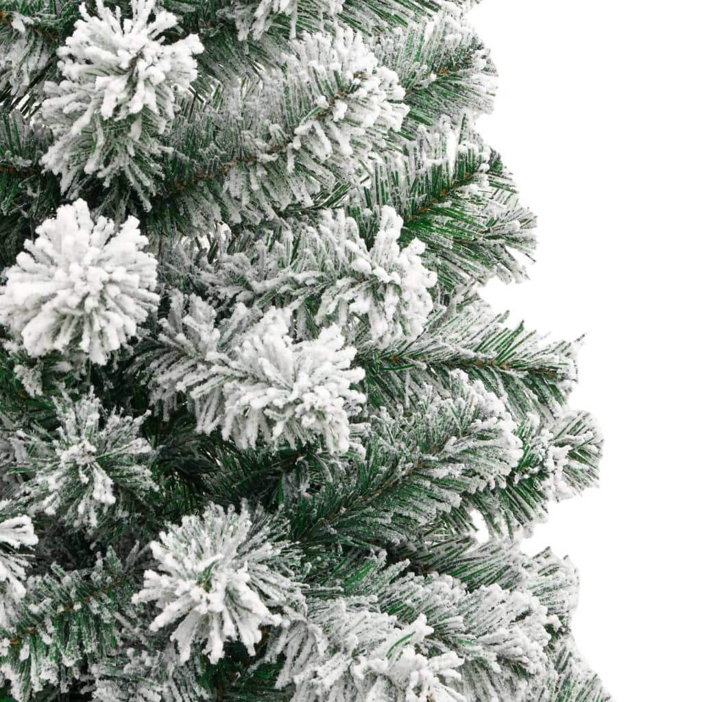 Artificial Hinged Christmas Tree with Flocked Snow 240 cm