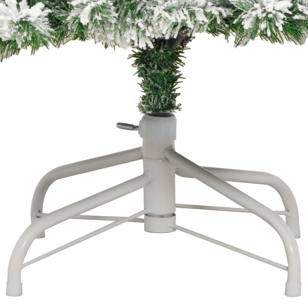 Artificial Hinged Christmas Tree with Flocked Snow 240 cm