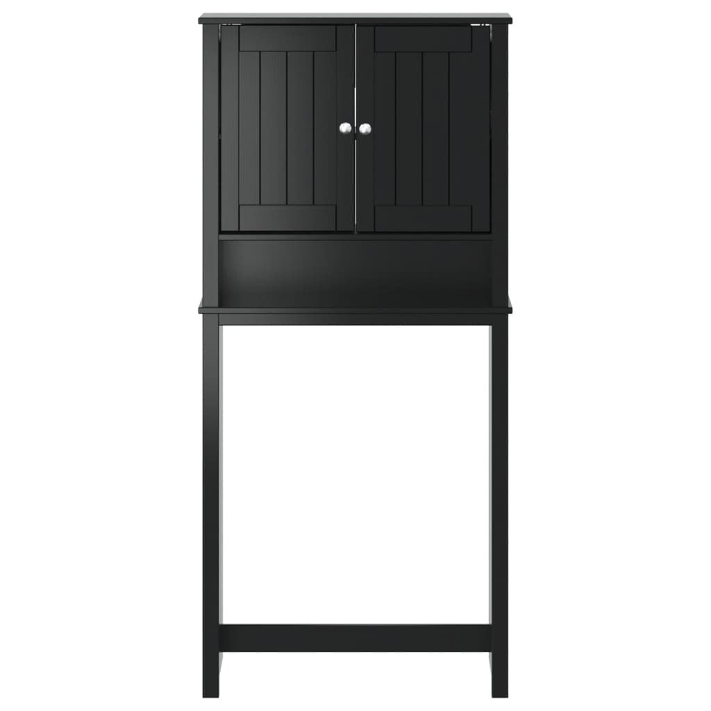 Washing Machine Cabinet BERG Black 76x27x164.5 cm Solid Wood