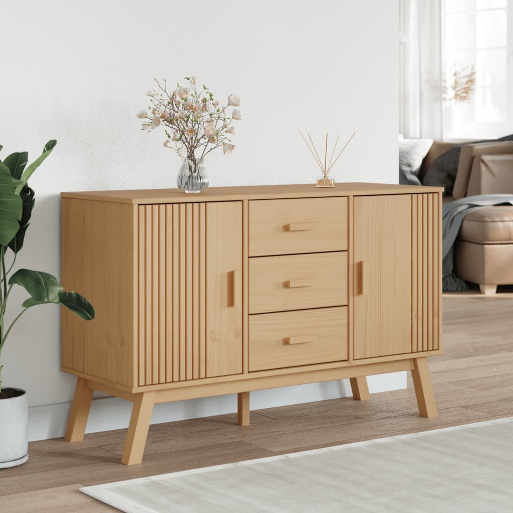 Sideboard OLDEN Brown 114x43x73.5cm Solid Wood Pine
