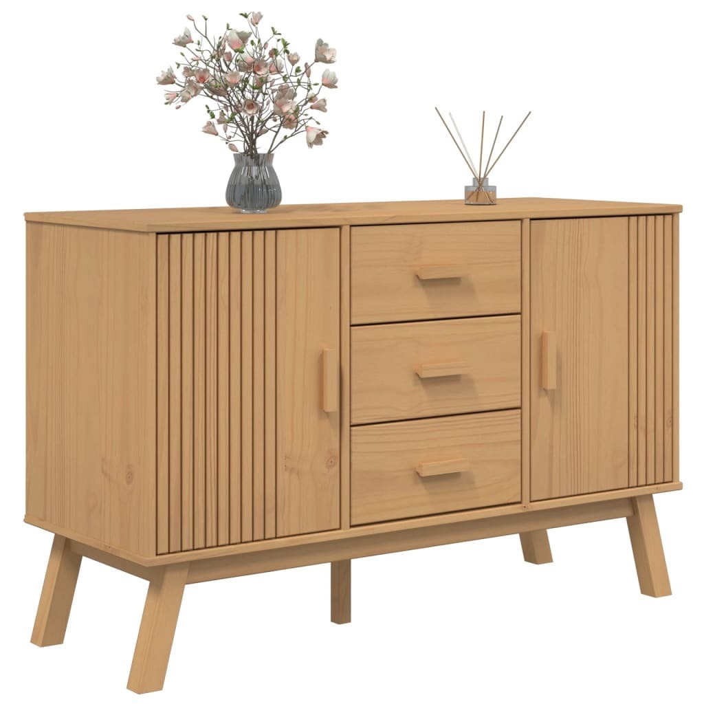 Sideboard OLDEN Brown 114x43x73.5cm Solid Wood Pine