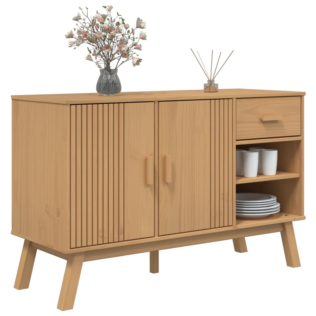 Sideboard OLDEN Brown 114x43x73.5 cm Solid Wood Pine