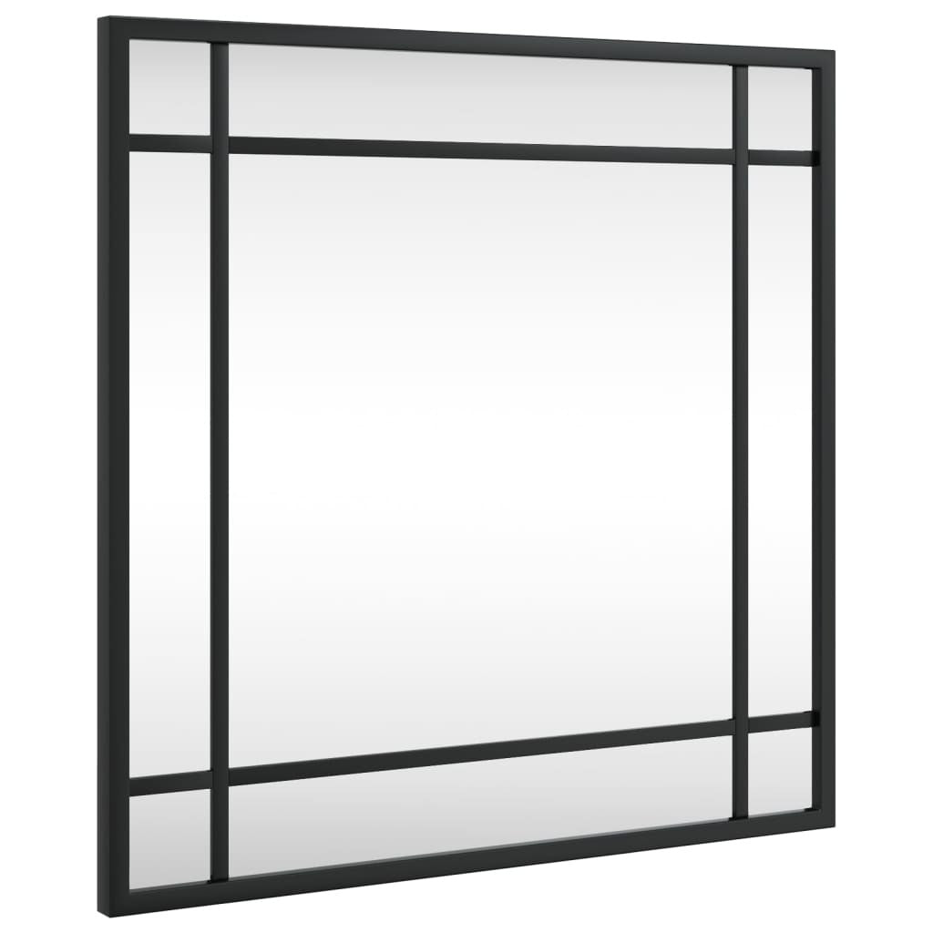 Wall Mirror Black 40x40 cm Square Iron