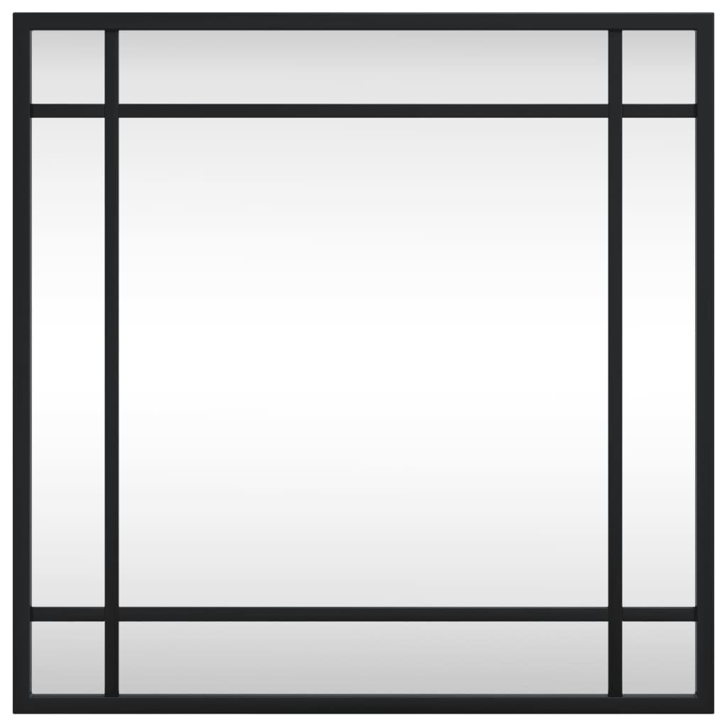 Wall Mirror Black 40x40 cm Square Iron