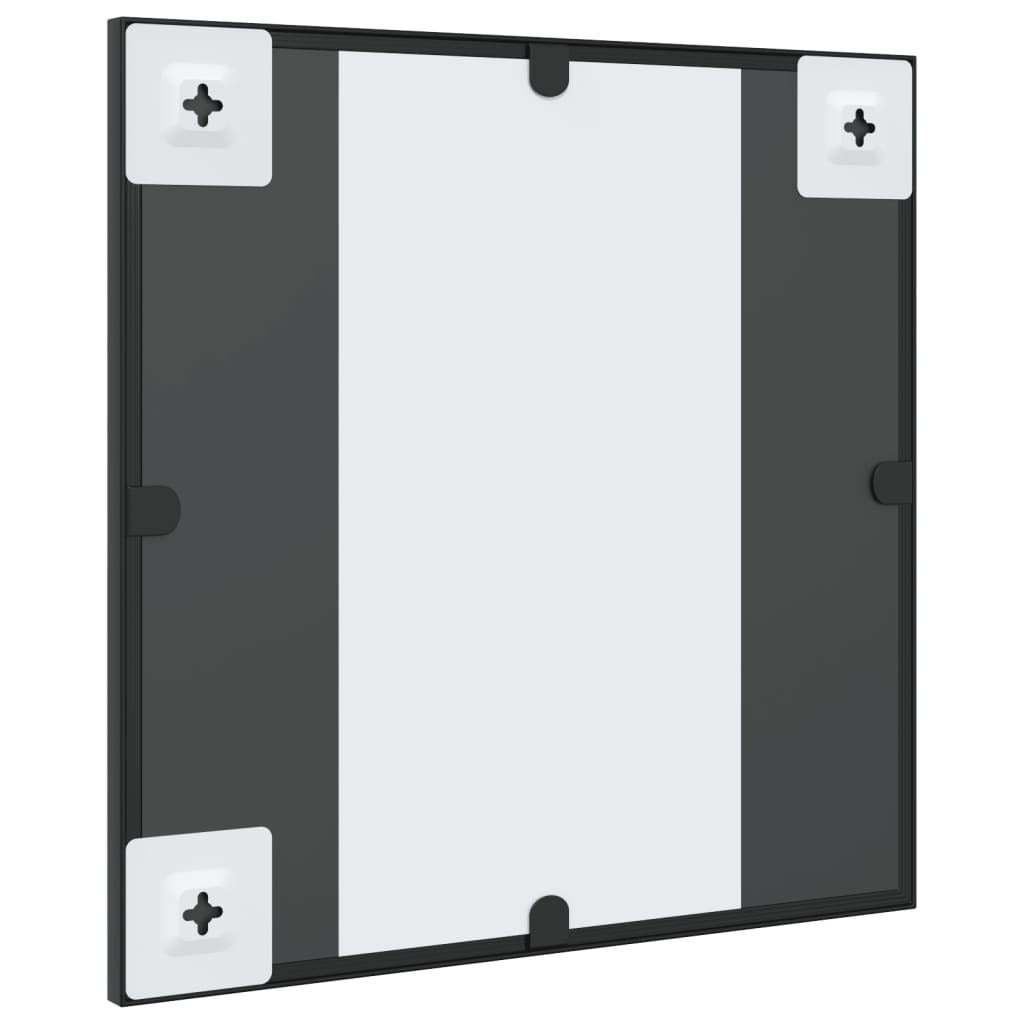 Wall Mirror Black 40x40 cm Square Iron