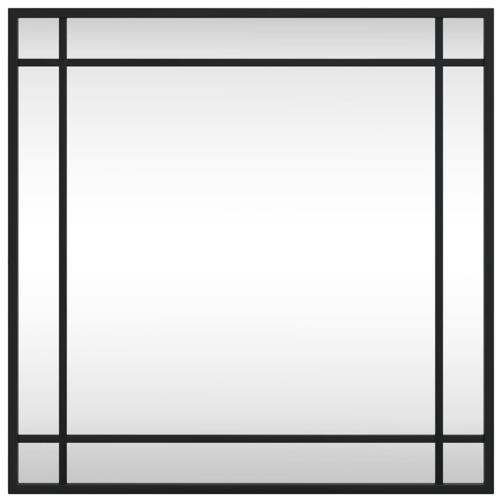 Wall Mirror Black 50x50 cm Square Iron