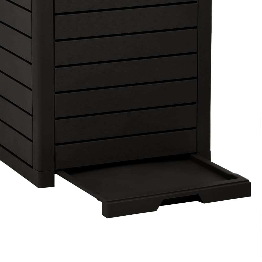 Outdoor Garbage Bin Black 41x41x86 cm Polypropylene