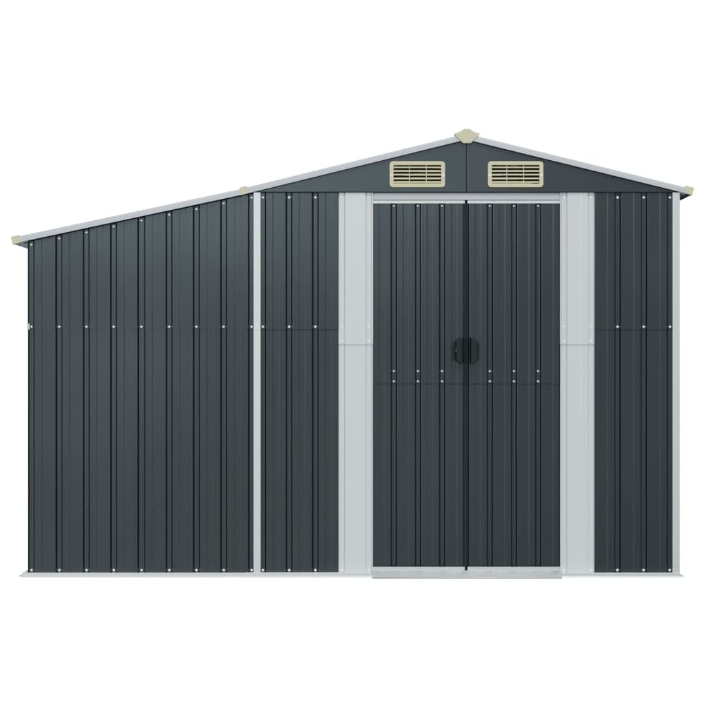 Garden Shed Anthracite 277x93x179 cm Galvanised Steel