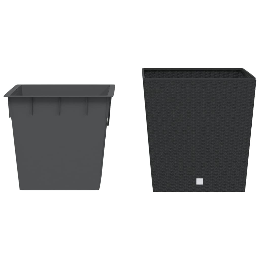 Planter with Removable Inner Anthracite 37 / 64 L PP Rattan