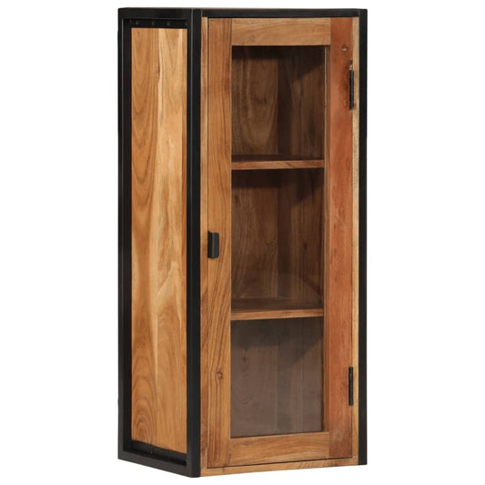 Bathroom Wall Cabinet 40x30x90 cm Solid Wood Acacia and Iron