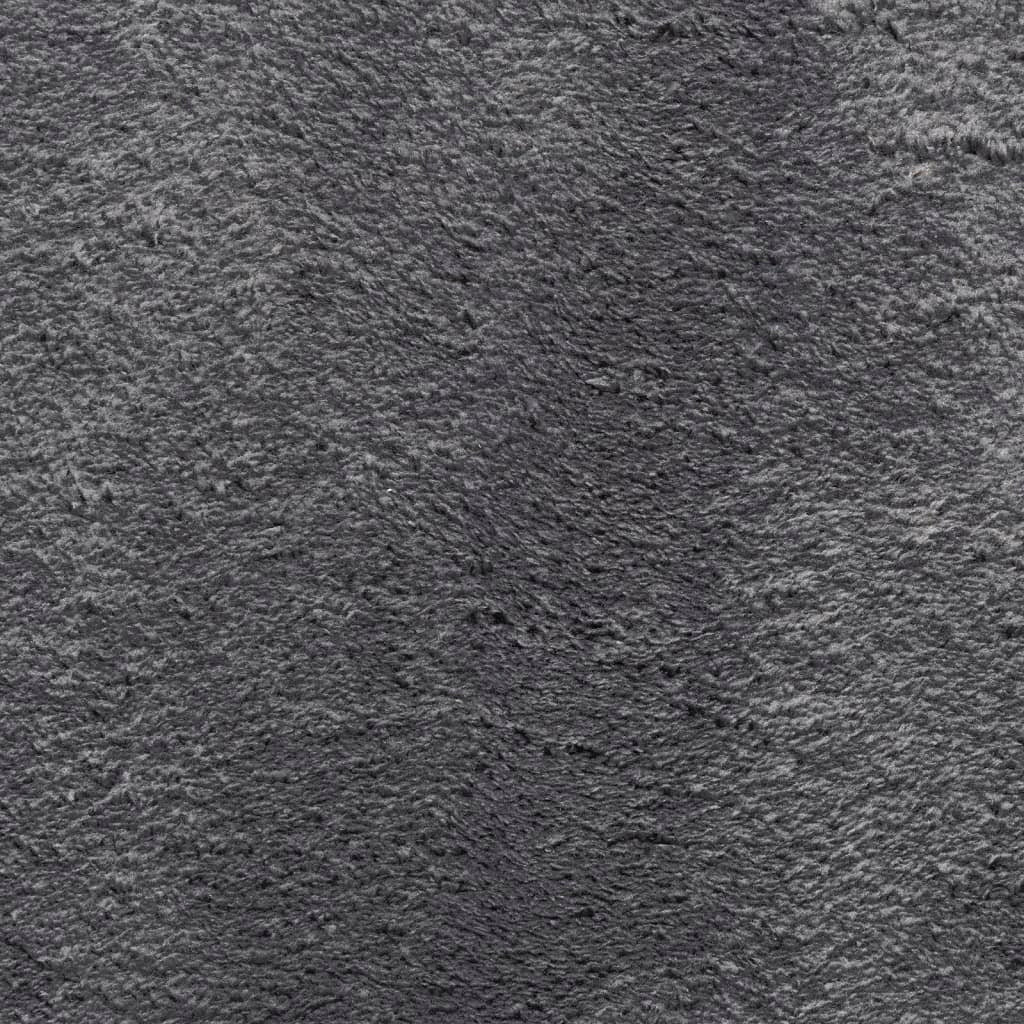 Rug HUARTE Short Pile Soft and Washable Anthracite 120x170 cm