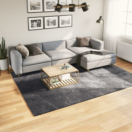 Rug HUARTE Short Pile Soft and Washable Anthracite 200x280 cm