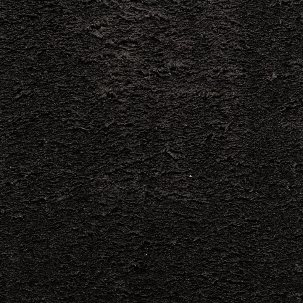 Rug HUARTE Short Pile Soft and Washable Black 240x340 cm