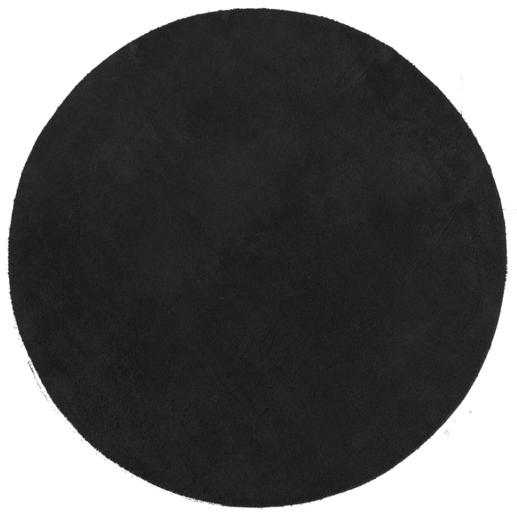 Rug HUARTE Short Pile Soft and Washable Black  160 cm