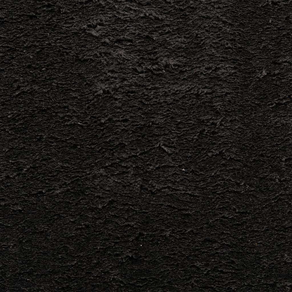 Rug HUARTE Short Pile Soft and Washable Black  160 cm