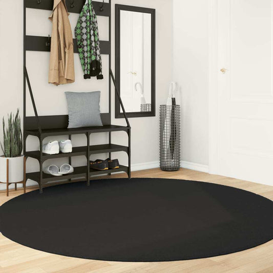 Rug HUARTE Short Pile Soft and Washable Black  200 cm