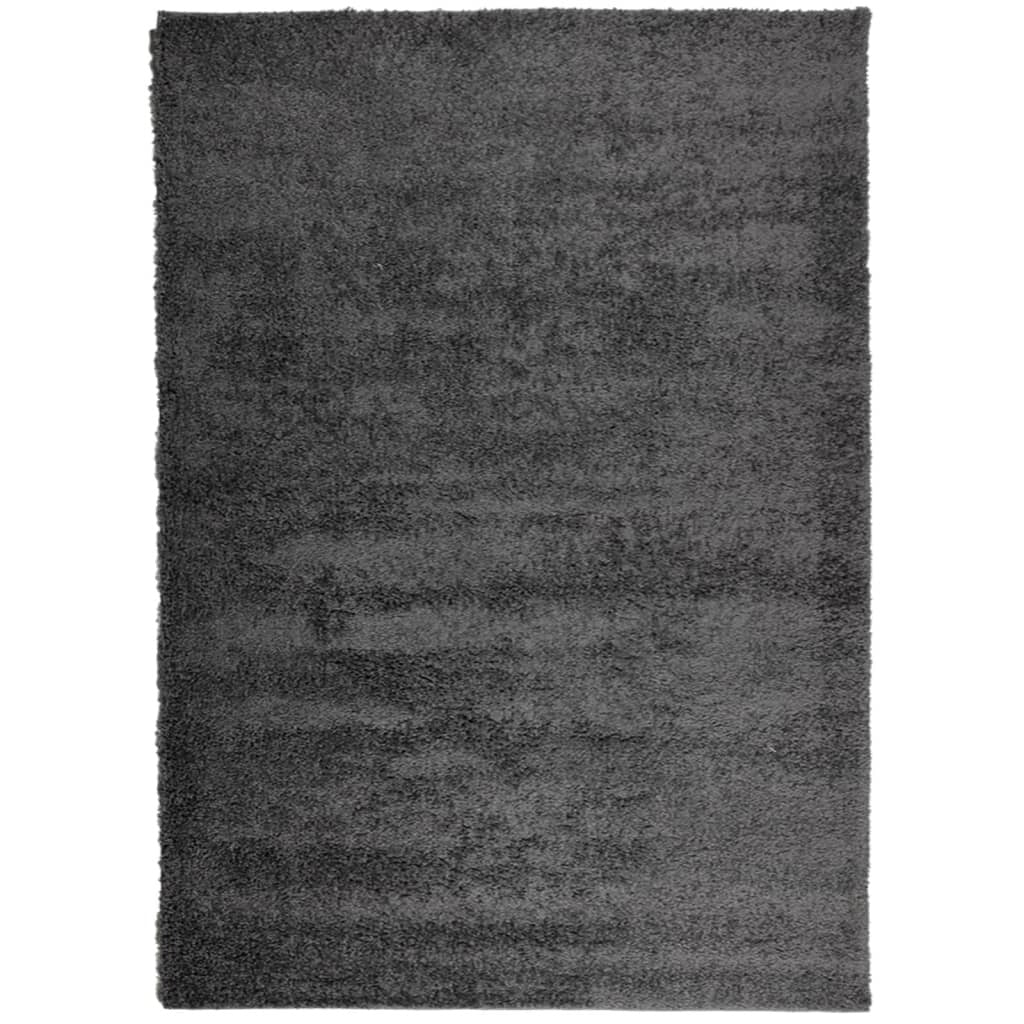 Shaggy Rug PAMPLONA High Pile Modern Anthracite 240x340 cm