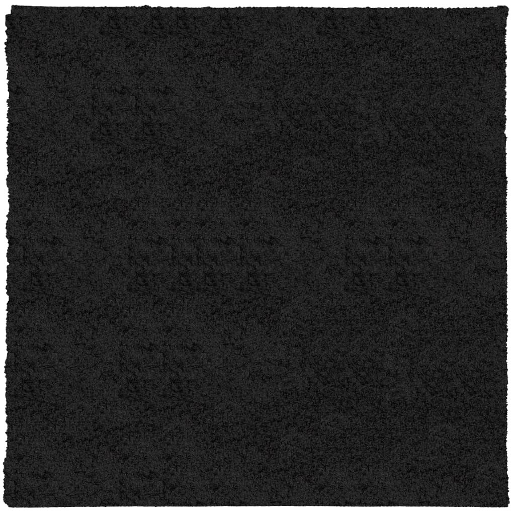 Shaggy Rug PAMPLONA High Pile Modern Black 240x240 cm