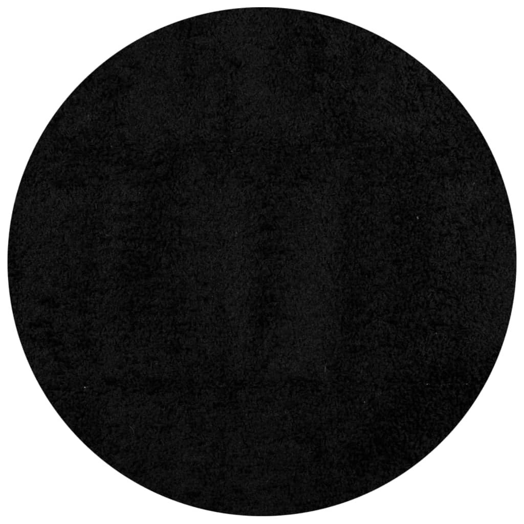 Shaggy Rug PAMPLONA High Pile Modern Black  200 cm