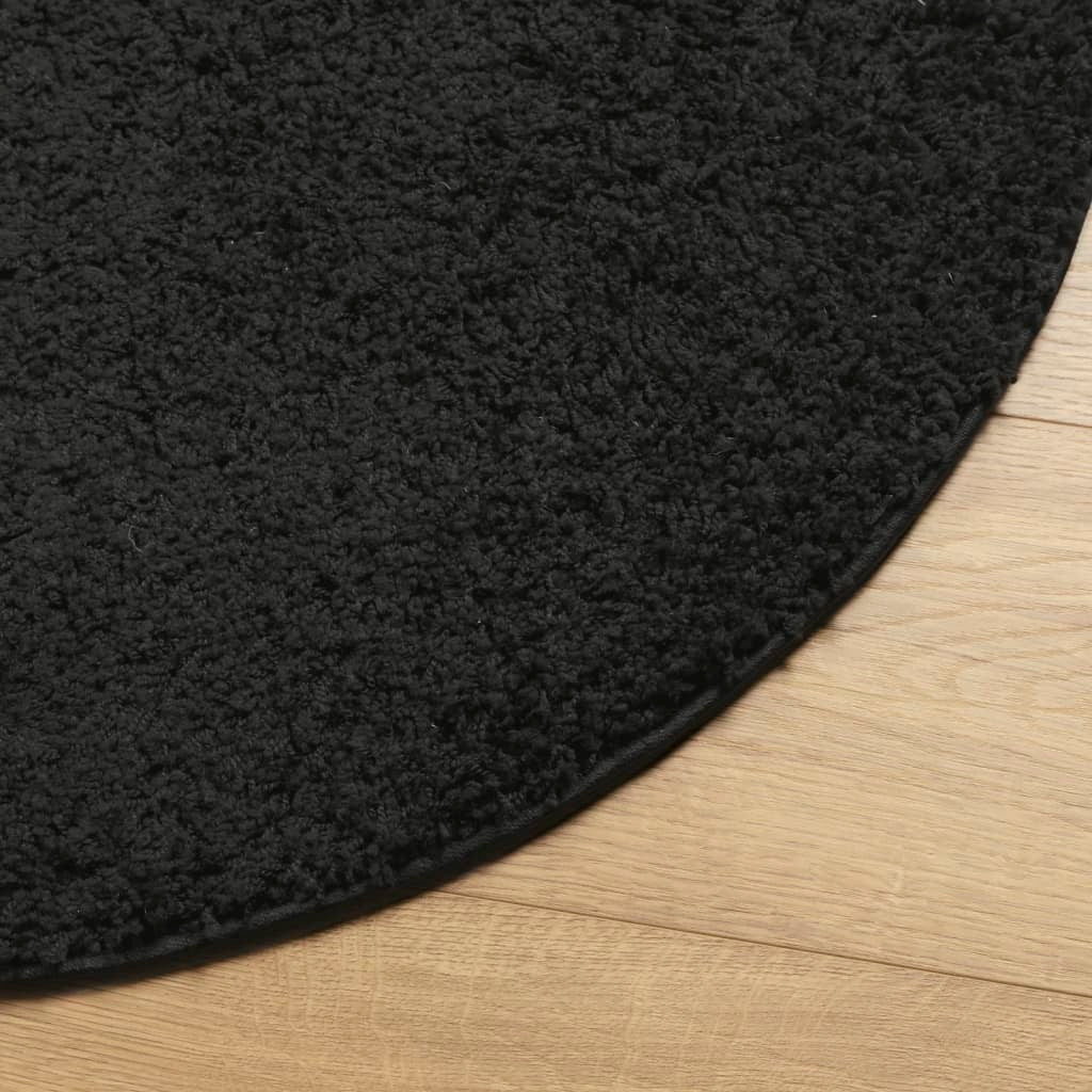 Shaggy Rug PAMPLONA High Pile Modern Black  200 cm