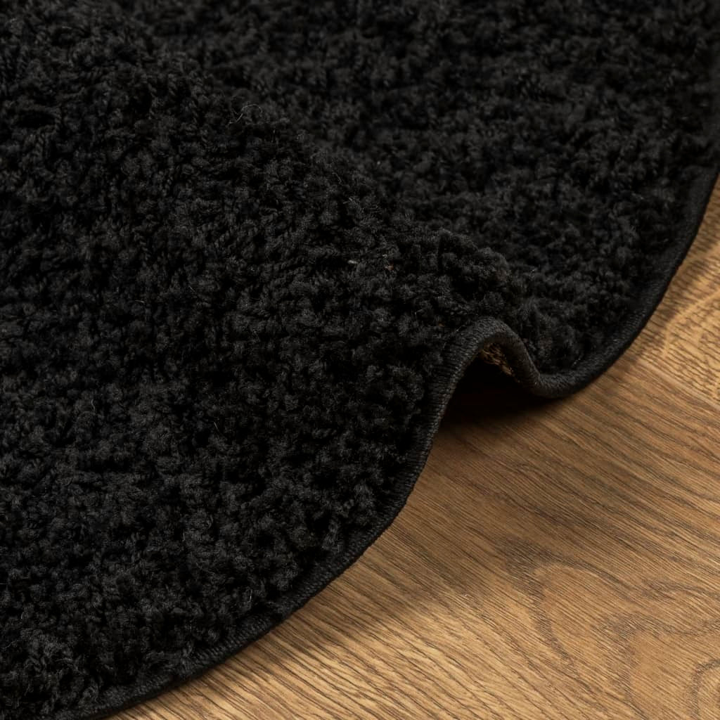 Shaggy Rug PAMPLONA High Pile Modern Black  200 cm