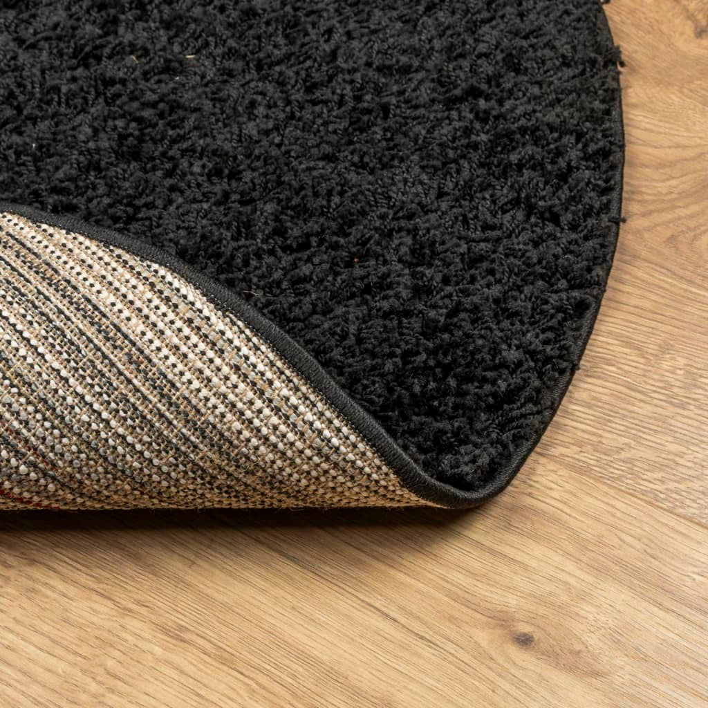 Shaggy Rug PAMPLONA High Pile Modern Black  240 cm