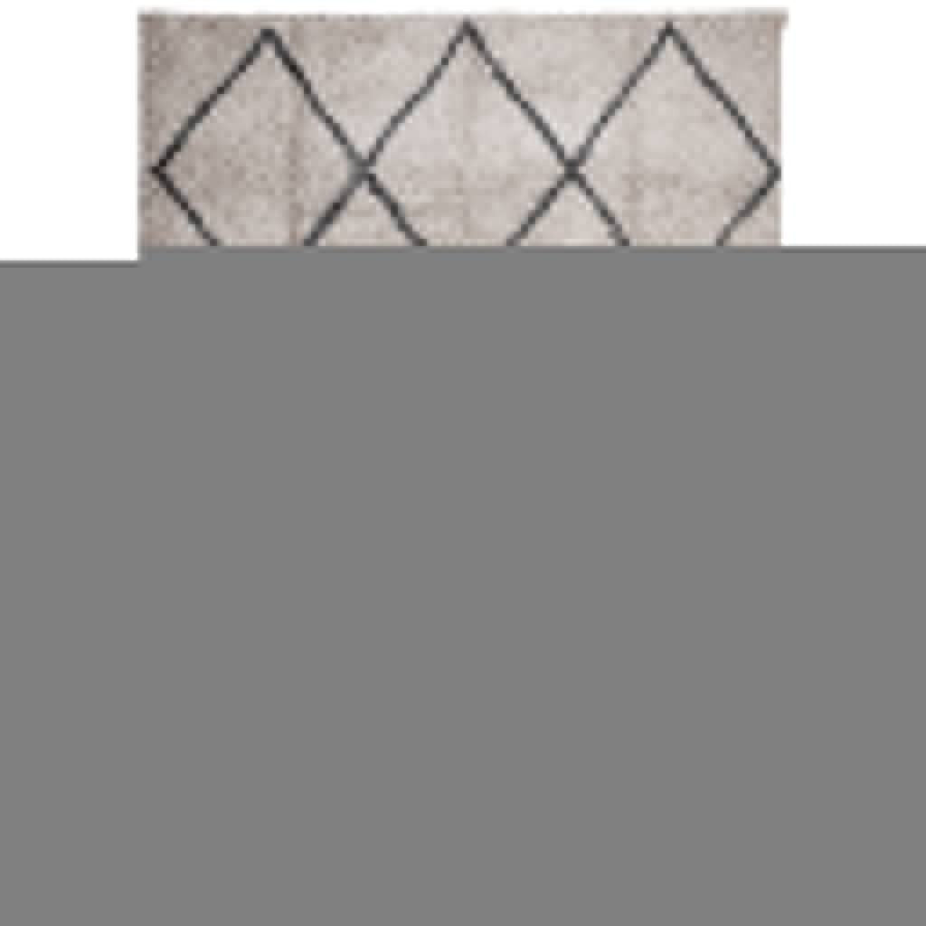 Shaggy Rug PAMPLONA High Pile Modern Beige and Anthracite 200x280 cm