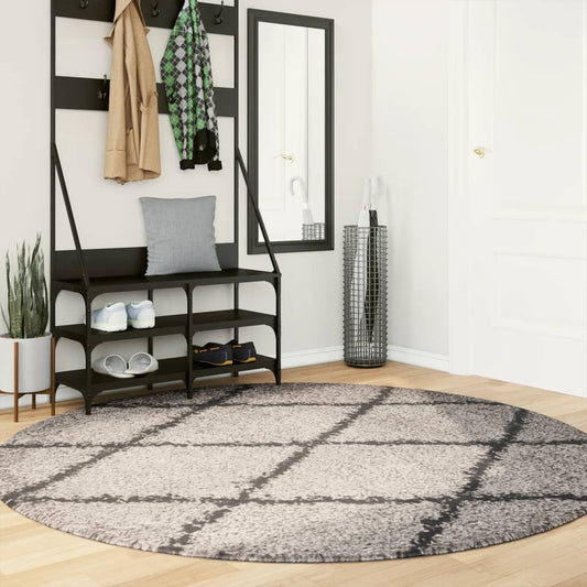 Shaggy Rug High Pile Modern Beige and Anthracite  200 cm