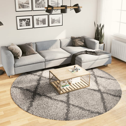 Shaggy Rug PAMPLONA High Pile Modern Beige and Anthracite  240 cm