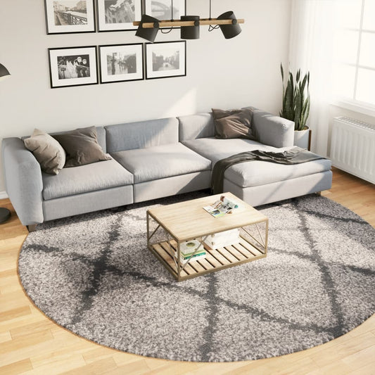 Shaggy Rug PAMPLONA High Pile Modern Beige and Anthracite  280 cm