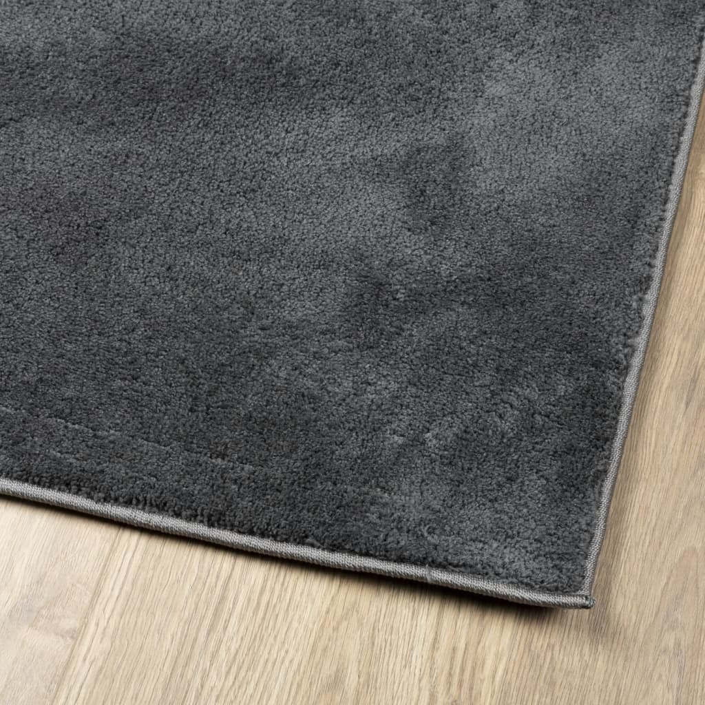 Rug OVIEDO Short Pile Anthracite 80x150 cm