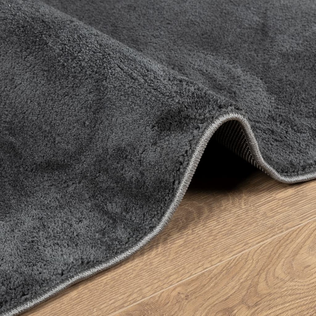 Rug OVIEDO Short Pile Anthracite 160x230 cm