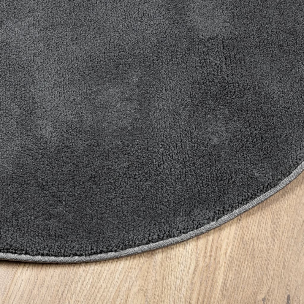 Rug OVIEDO Short Pile Anthracite  160 cm