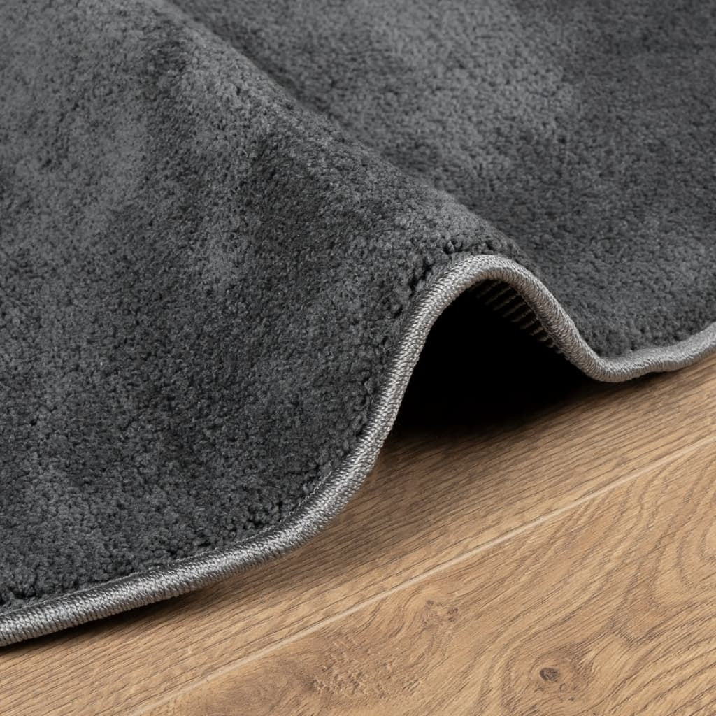 Rug OVIEDO Short Pile Anthracite  160 cm