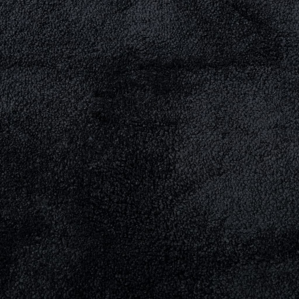 Rug OVIEDO Short Pile Black 140x200 cm