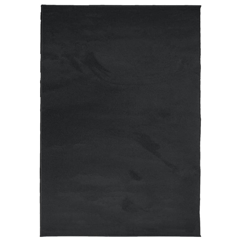 Rug OVIEDO Short Pile Black 200x280 cm